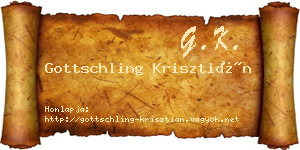 Gottschling Krisztián névjegykártya